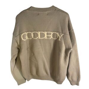 Grey Unisex Wool blend knit Sweater by Goodboy, adamdriver japan